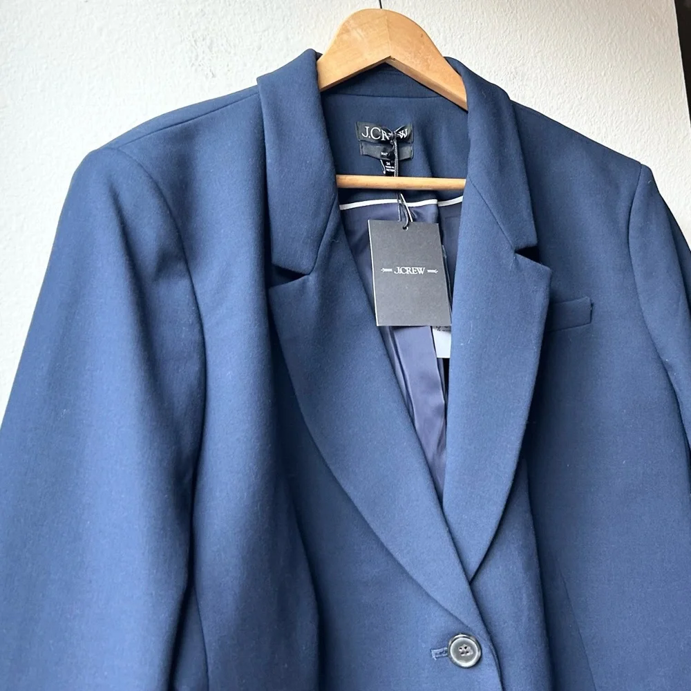 NWT J. Crew Navy Blue Madelyn Blazer In Four-Season Stretch Womens Sz 24